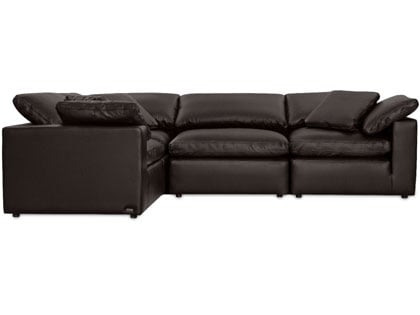 Aria Modular L-Shaped 4-Seat Sectional in Premium Italian Leather