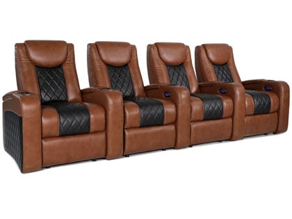 4 Seating Row Set of 4 Theater Recliners