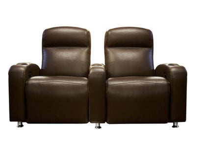 dark brown leather movie chair
