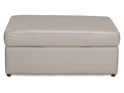 Rectangular Dove Grey Storage Ottoman