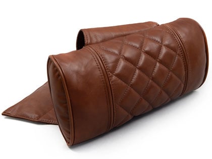 Cognac Diamond-Stitch Recliner Pillow