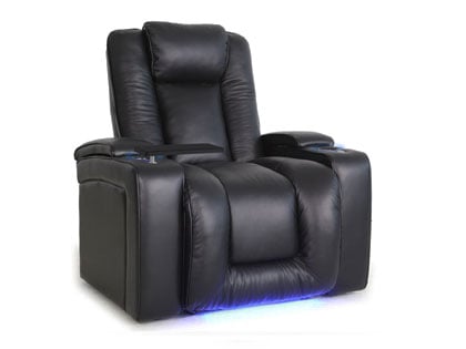 black luxury recliner octane force hr
