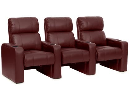 burgandy modern power theater seating
