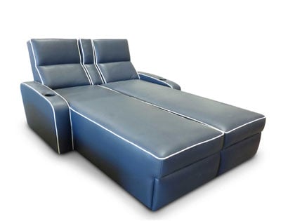 blue sectional with chaise
