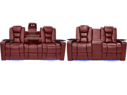 leather sofa and loveseat set
