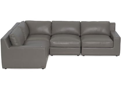 Metro Modular L-Shaped 4-Seat Sectional in Premium Italian Leather