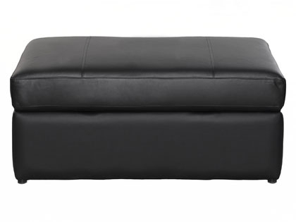 Rectangular Black Storage Ottoman