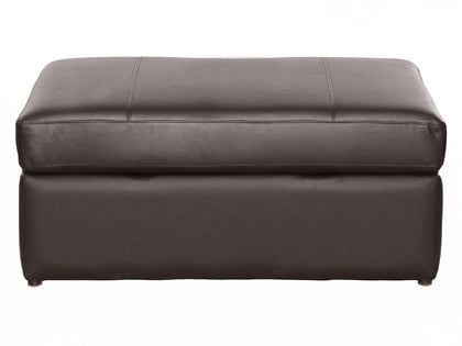 Rectangular Espresso Brown Storage Ottoman