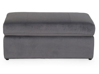 Rectangular Carbon Microfiber Storage Ottoman