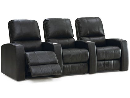 black leather cinema recliner
