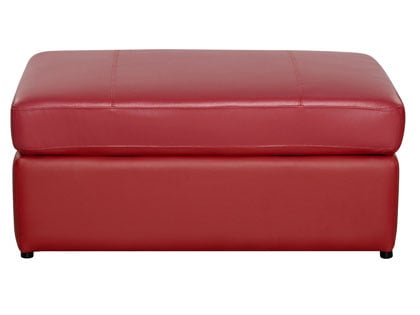 Rectangular Red Storage Ottoman