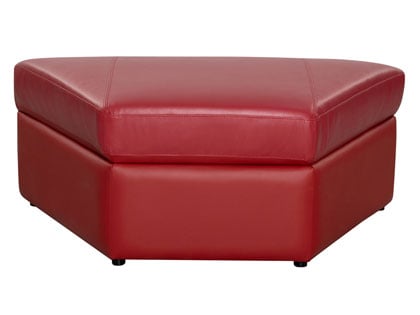 Trapezium Red Storage Ottoman