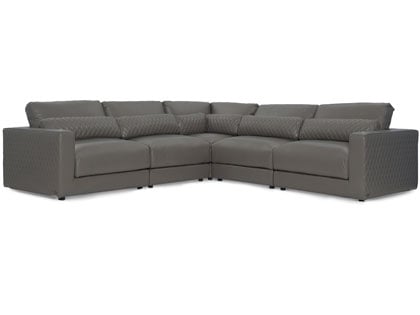 Sky Modular 5-Seat L-Shaped Sectional in Premium Italian Leather