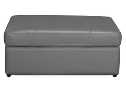 Rectangular Smoke Grey Storage Ottoman