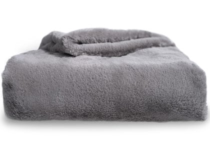 Faux Graphite Rabbit Fur Cover