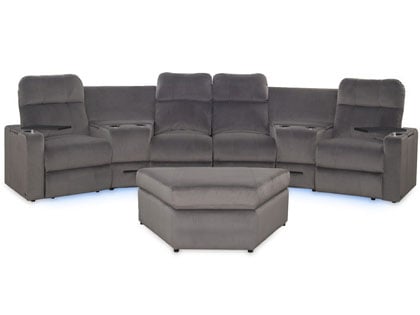 Turbo XL700 Microfiber Curved Sectional