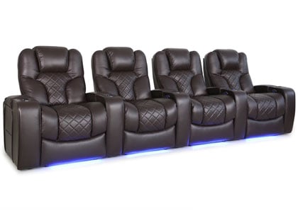 octane vega 4 chair leather theater seating