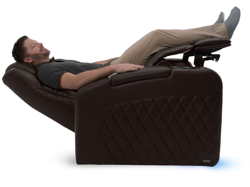 Elevation Zero Gravity Recliner Power Headrest Lumbar Brown