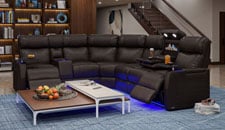 Reclining sectional sofa with massage and heat sale