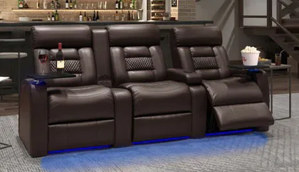 home theater seating with flip up arms