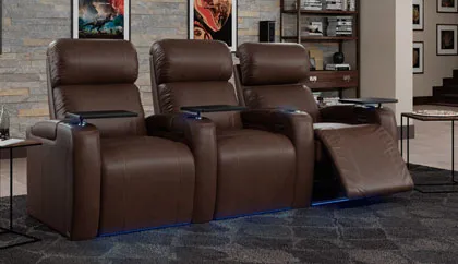 home theater seating with power headrests